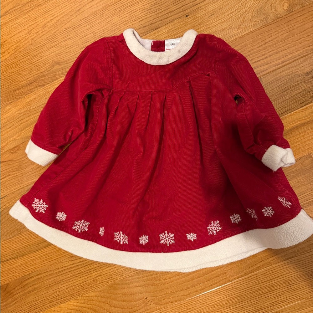 Hanna Andersson red corduroy long sleeve dress